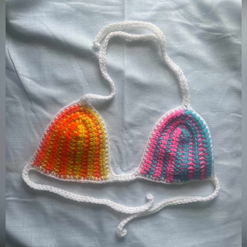 Handmade crochet bikini top